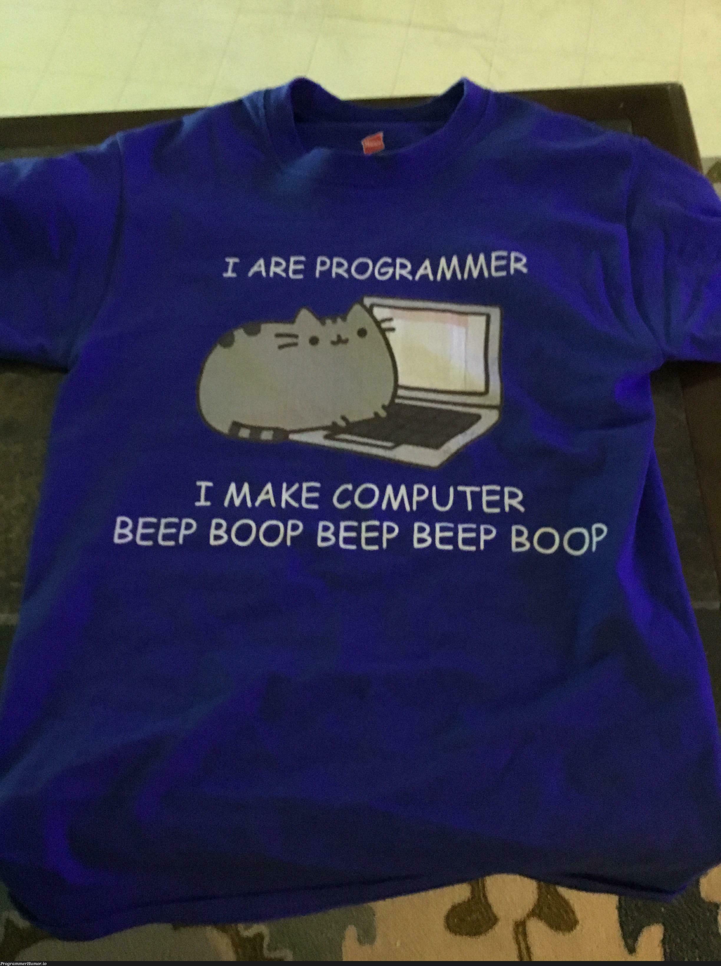 A shirt I got for Christmas | computer-memes, oop-memes | ProgrammerHumor.io