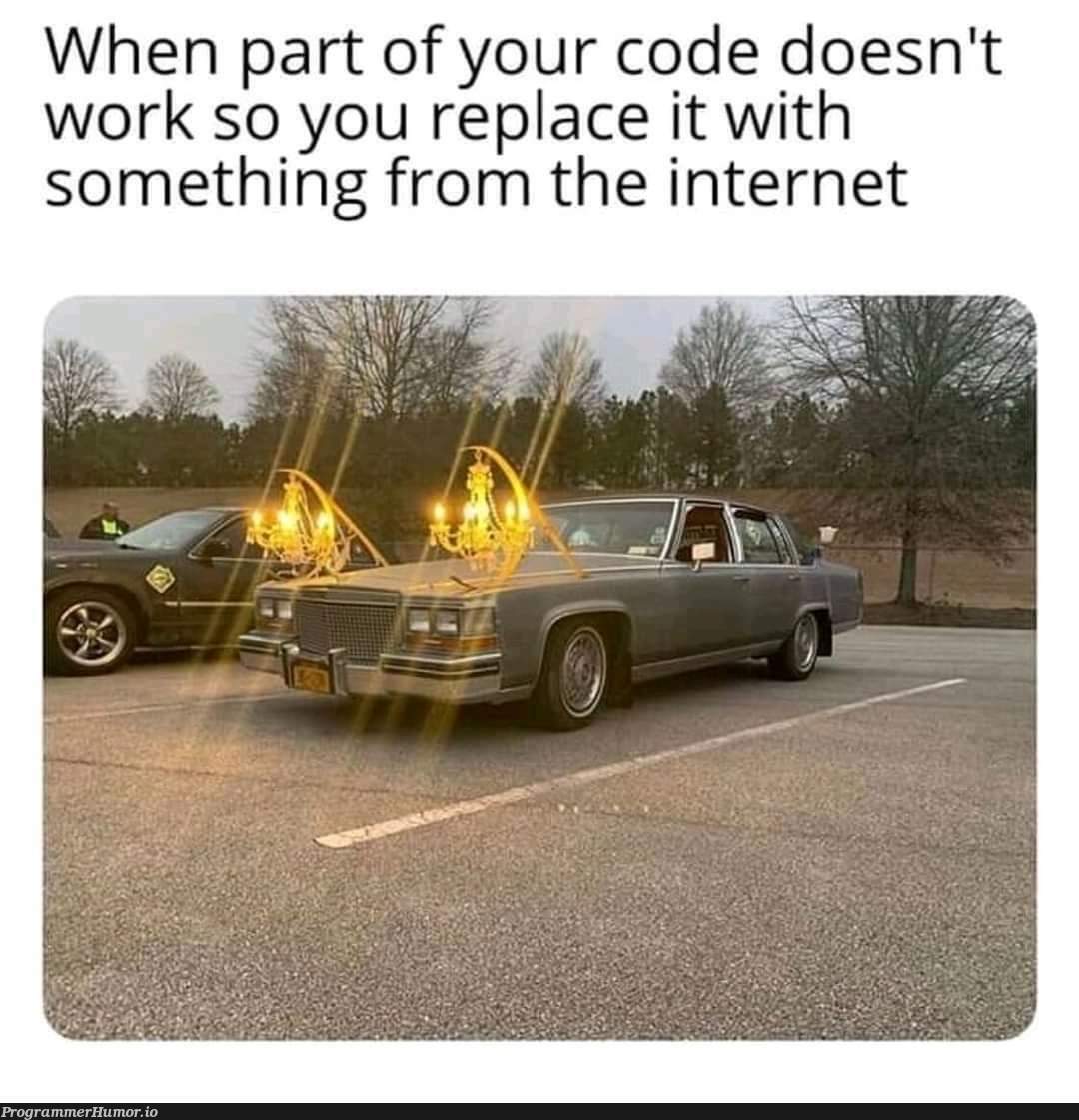 I guess it's fine if it's working! | code-memes, internet-memes, IT-memes | ProgrammerHumor.io