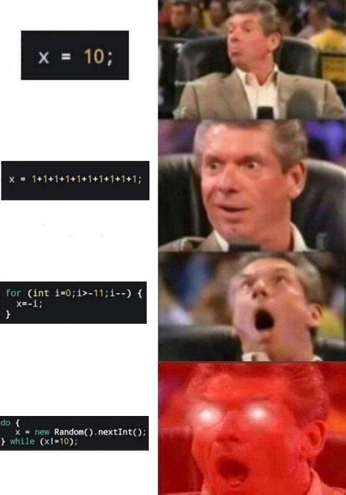 Best way to assign values (by @Yassen1444) | random-memes | ProgrammerHumor.io