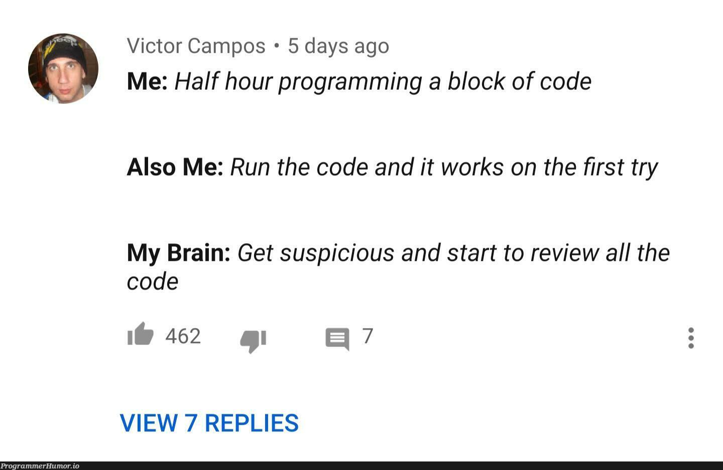 This guy knows how to program. | programming-memes, code-memes, program-memes, try-memes, loc-memes, lock-memes, IT-memes | ProgrammerHumor.io