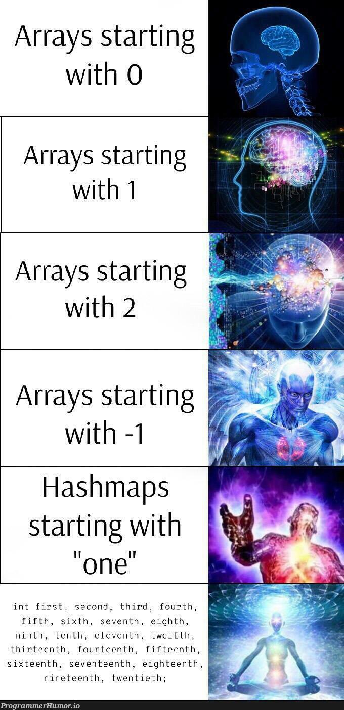 Array indexing | array-memes, arrays-memes | ProgrammerHumor.io