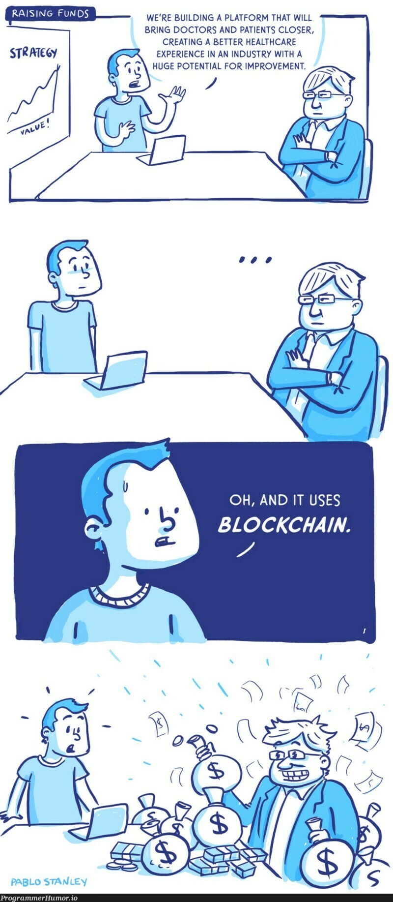 Blind BlockChain investors | try-memes, loc-memes, lock-memes, blockchain-memes | ProgrammerHumor.io