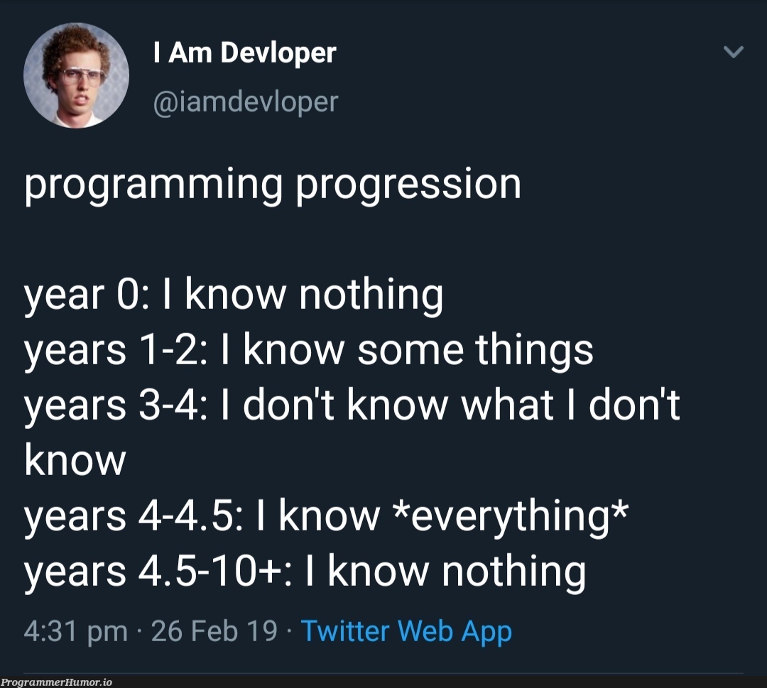 Probably every programmer | programming-memes, programmer-memes, web-memes, program-memes, twitter-memes | ProgrammerHumor.io