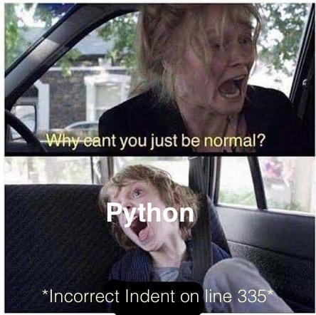 Why you do this python?! | python-memes | ProgrammerHumor.io