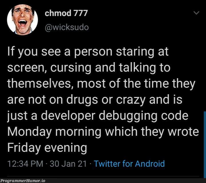 Wait I've been through this | developer-memes, code-memes, android-memes, debugging-memes, bug-memes, debug-memes, sudo-memes, twitter-memes | ProgrammerHumor.io