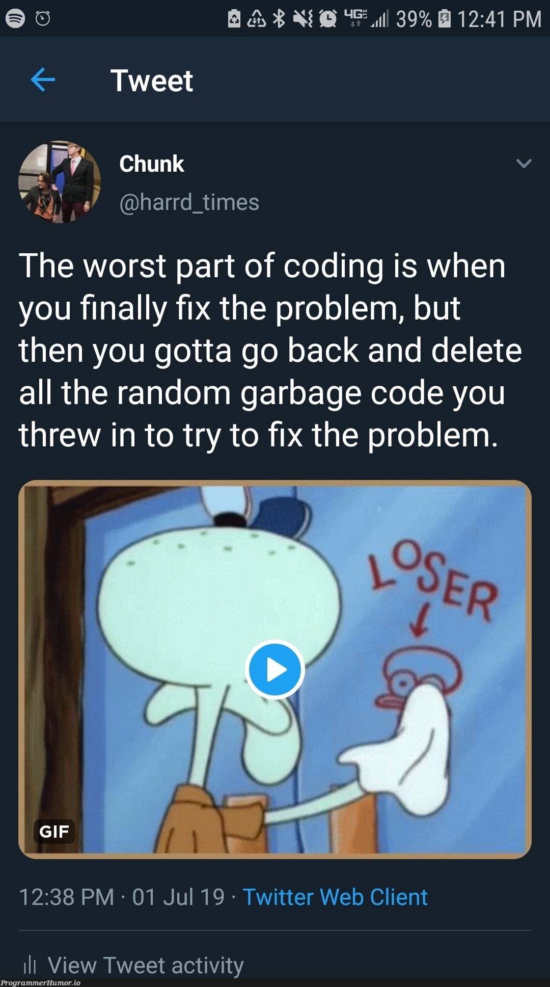 My favorite tasks | coding-memes, code-memes, web-memes, try-memes, random-memes, fix-memes, cli-memes, twitter-memes | ProgrammerHumor.io