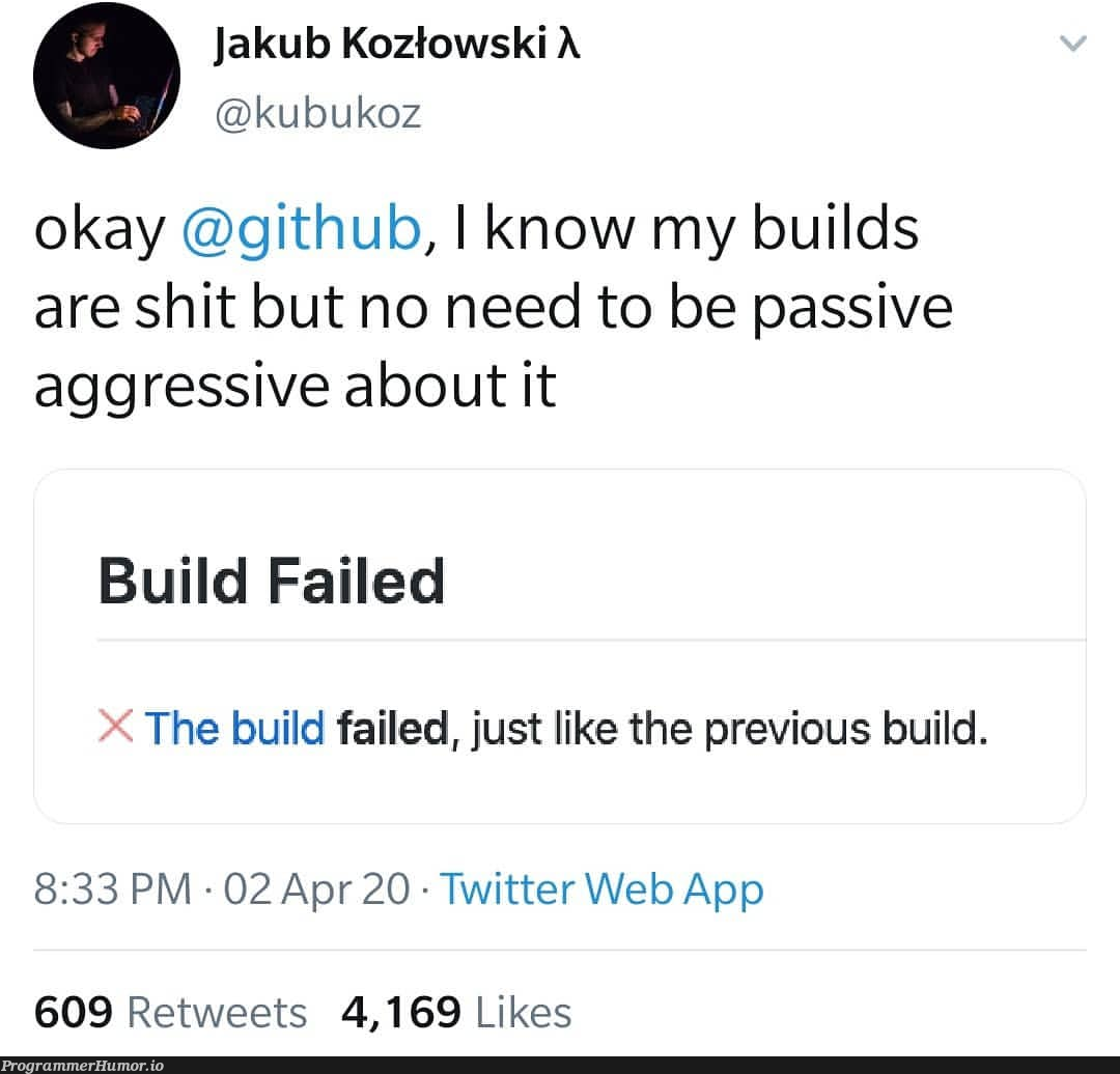 Ouch | web-memes, git-memes, github-memes, IT-memes, twitter-memes, retweet-memes | ProgrammerHumor.io