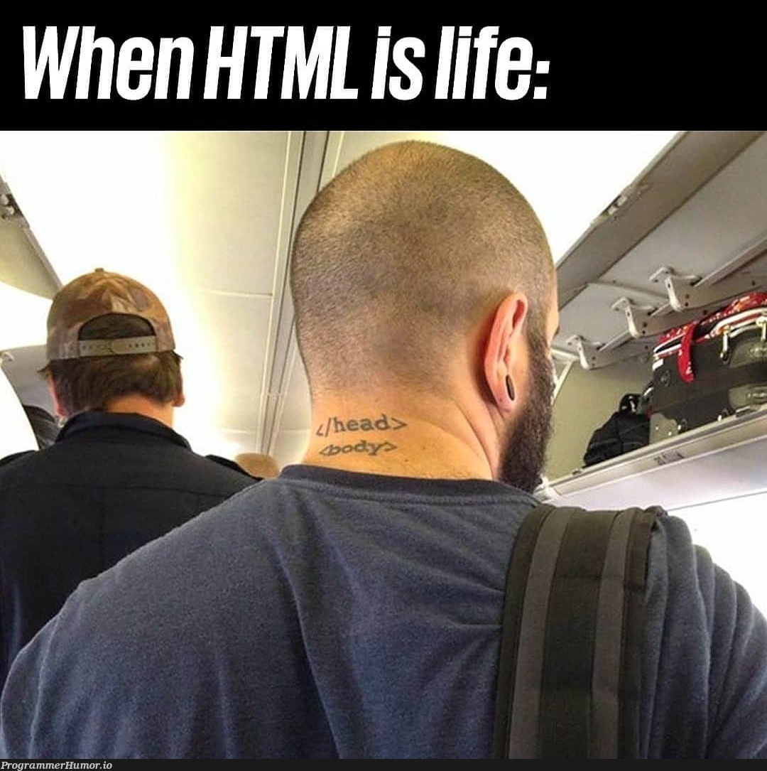 When HTML is life | html-memes, ML-memes | ProgrammerHumor.io