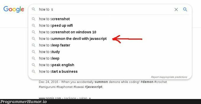 devil with javascript | coding-memes, javascript-memes, java-memes, google-memes, windows-memes, wifi-memes | ProgrammerHumor.io