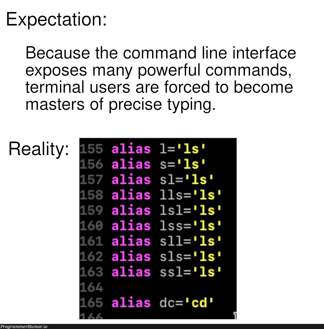 lsslsllssllslsslsllslssllsslslls | terminal-memes, command-memes, command line-memes, ssl-memes, IT-memes | ProgrammerHumor.io