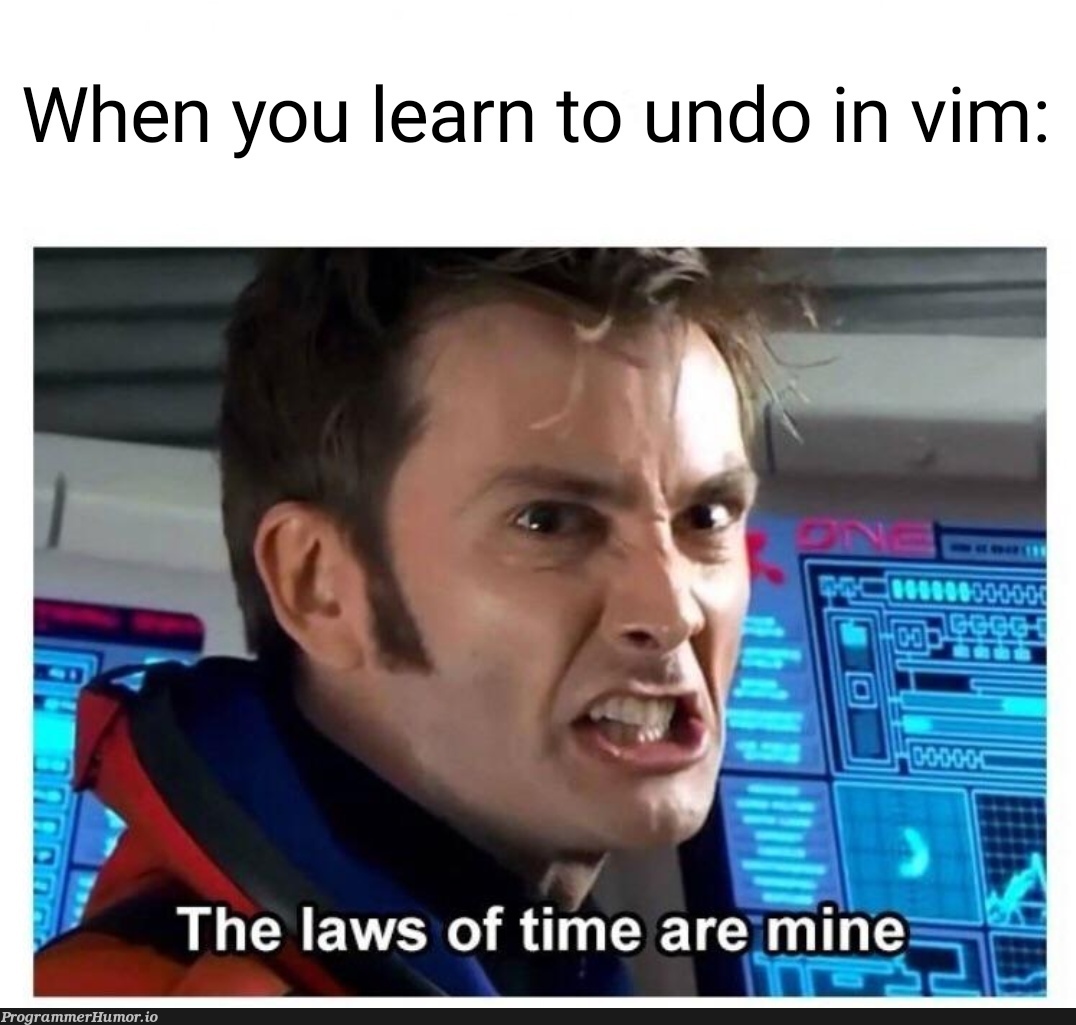 An ambitious crossover with r/doctorwhumour | vim-memes | ProgrammerHumor.io