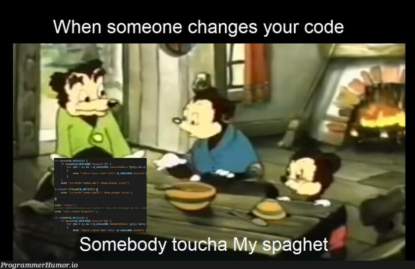 Don't question my spaghet | ProgrammerHumor.io