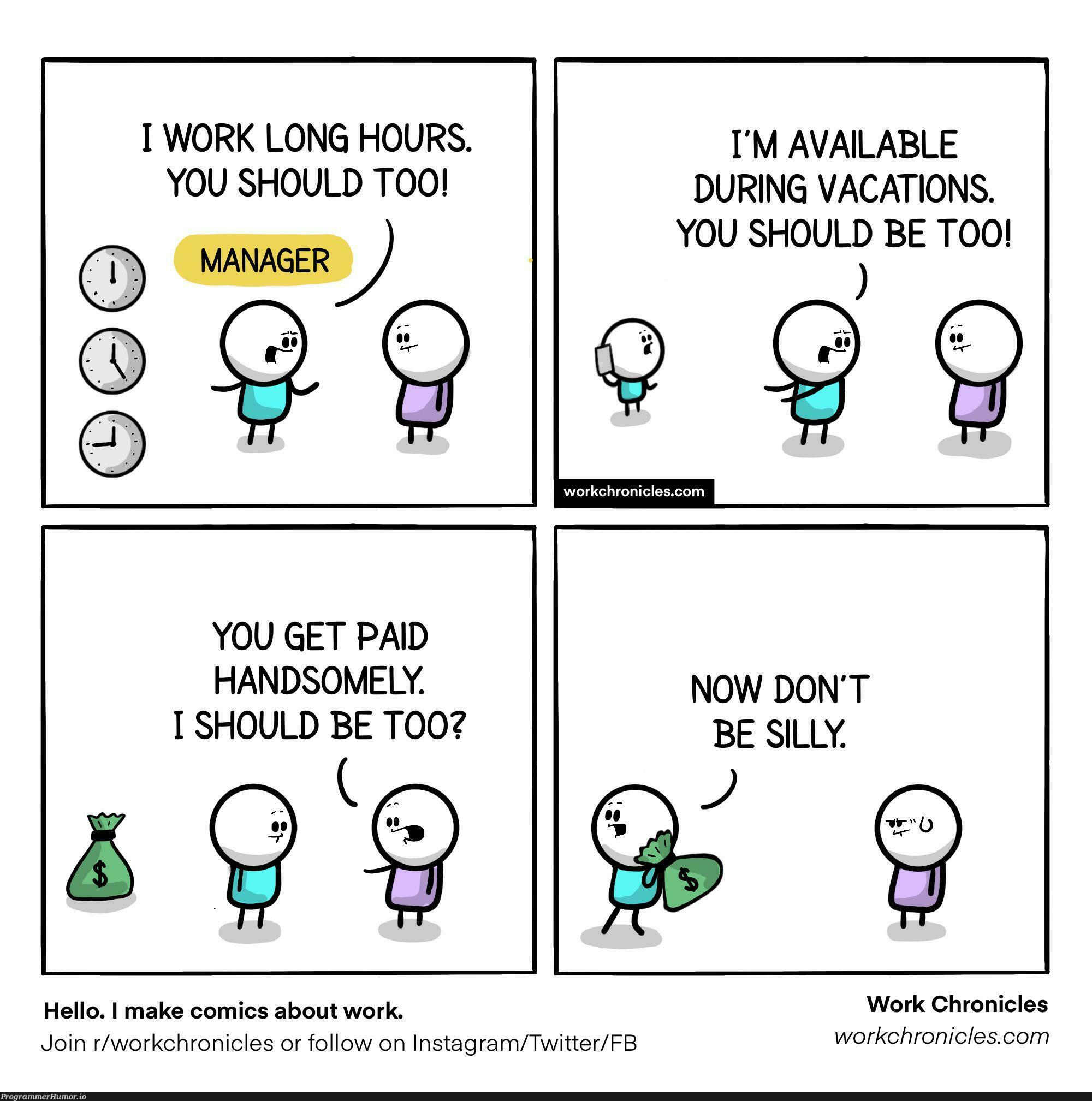 Don’t be silly developer you have work like a slave. | developer-memes, twitter-memes, cs-memes | ProgrammerHumor.io