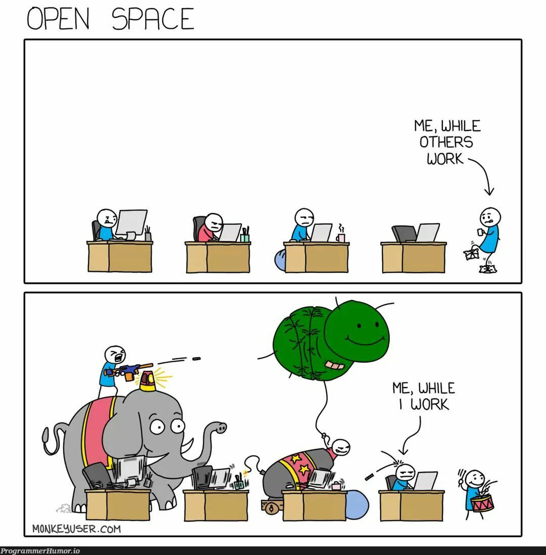 Open space office | space-memes | ProgrammerHumor.io