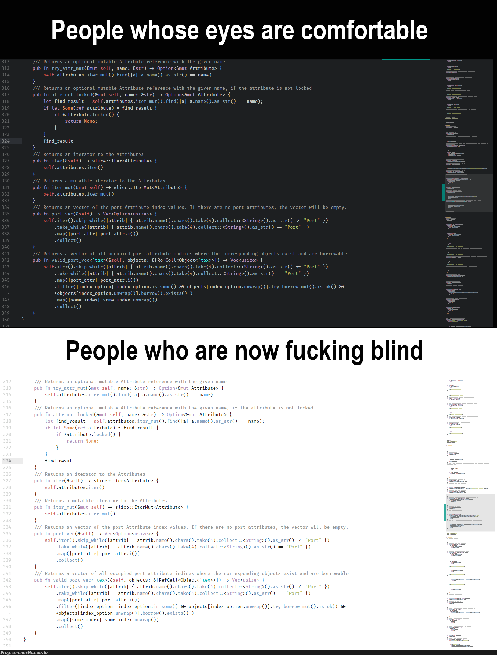 Please take care of your eyes | loc-memes, lock-memes, string-memes, object-memes | ProgrammerHumor.io