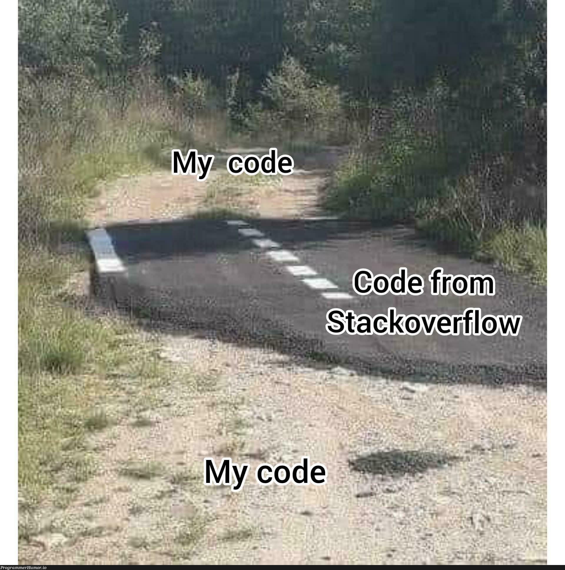 I pave my code with comments to match Stackoverflow! | code-memes, stackoverflow-memes, stack-memes, overflow-memes, comment-memes | ProgrammerHumor.io