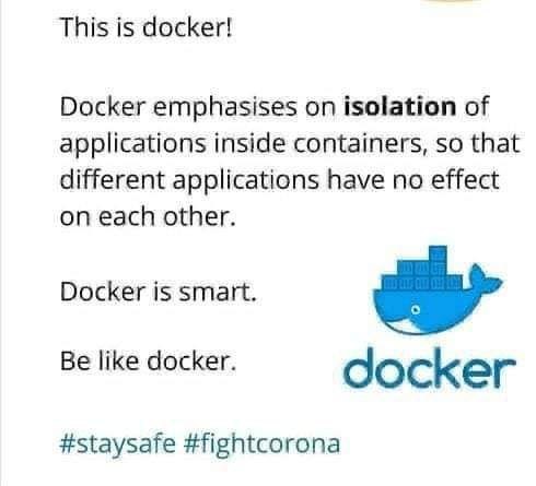 be like docker | docker-memes, ide-memes, container-memes | ProgrammerHumor.io