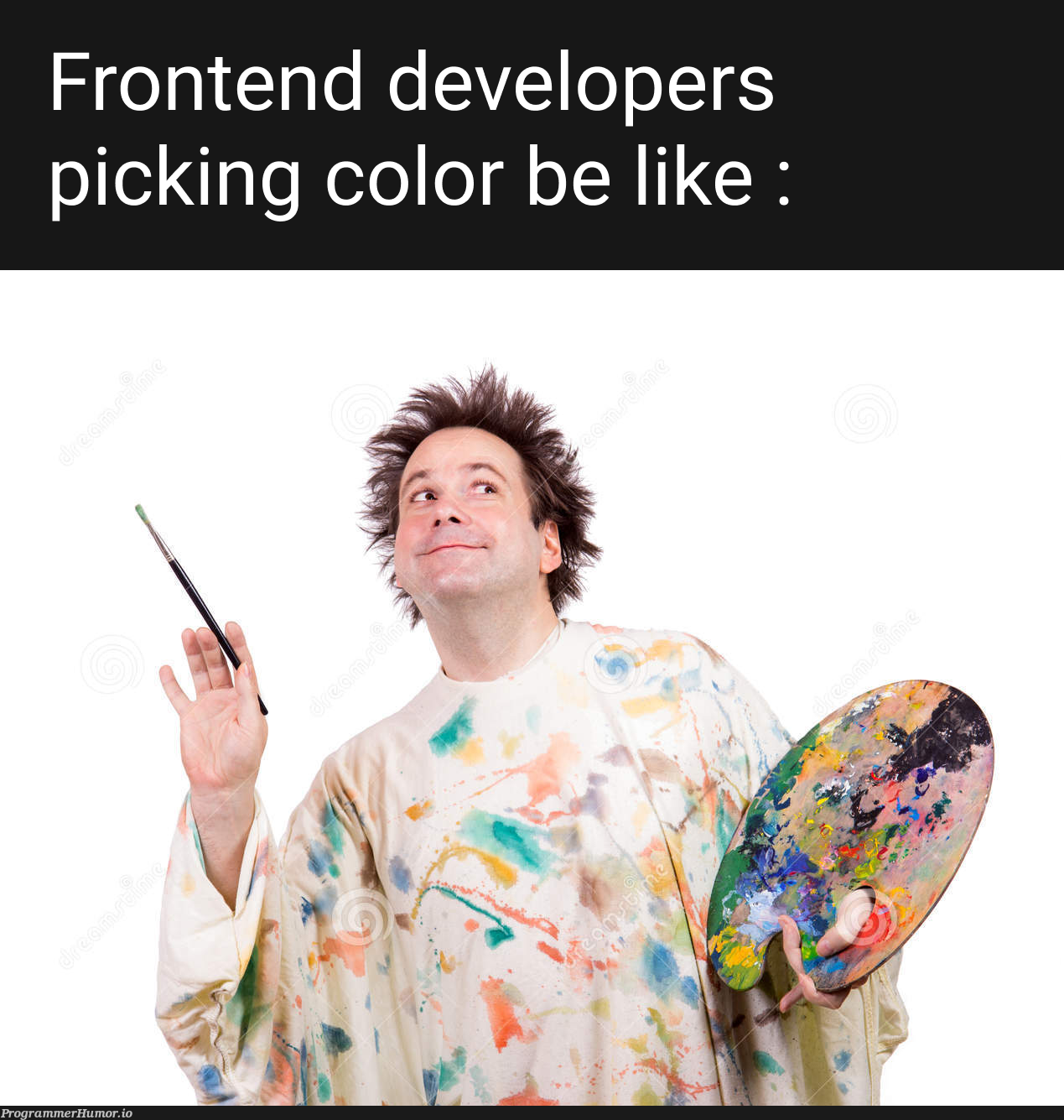 Ah yes, #7842f5 will be perfect | developer-memes, frontend-memes | ProgrammerHumor.io