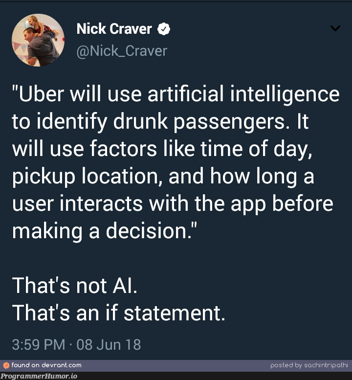 That's not AI. | loc-memes, if statement-memes, IT-memes, ide-memes, artificial intelligence-memes | ProgrammerHumor.io