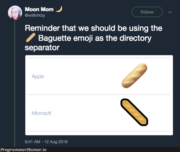 Proposal for a new directory separator | ProgrammerHumor.io