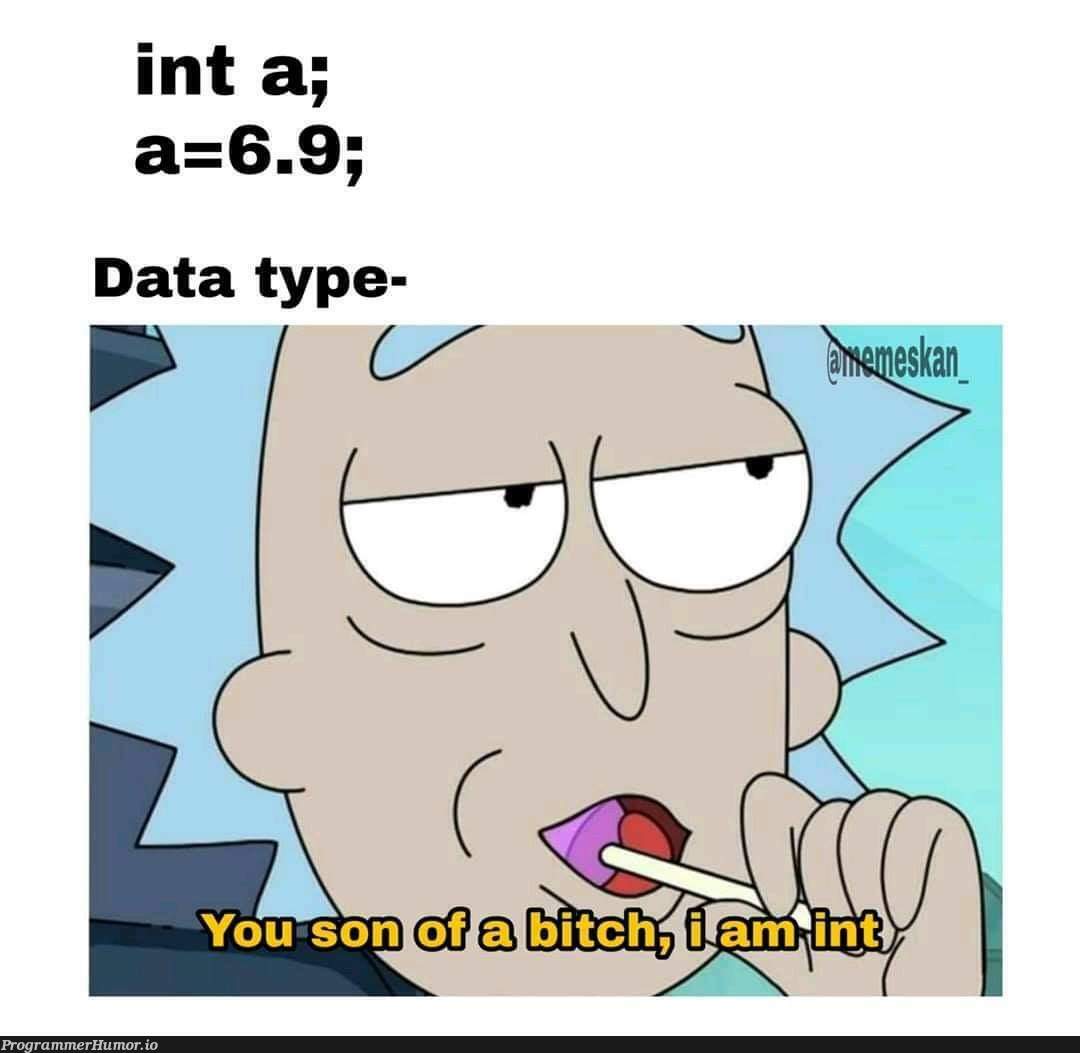 Goddamn float | data-memes | ProgrammerHumor.io