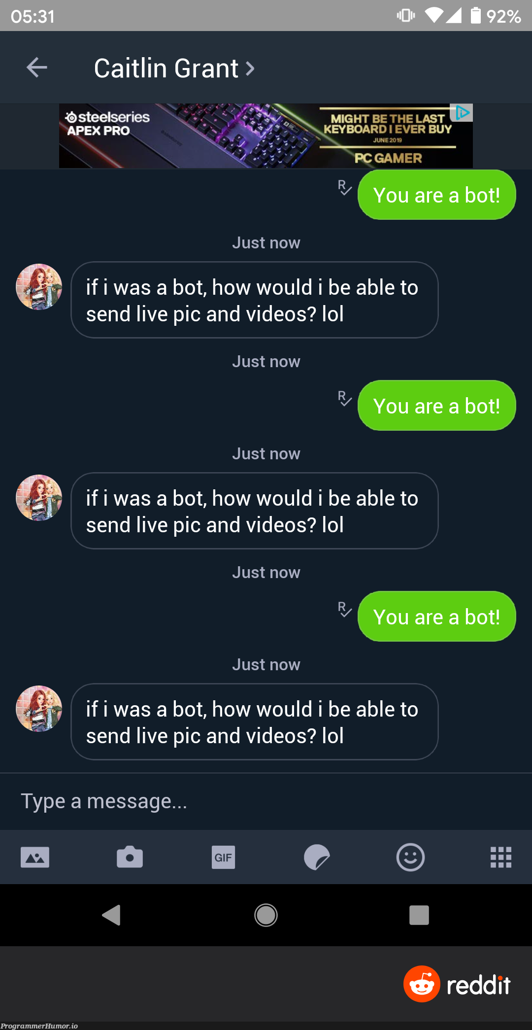 How to find a dumb AI.. | ide-memes, bot-memes | ProgrammerHumor.io