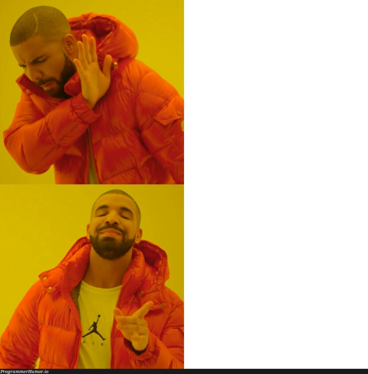 Drake in Tabs vs. Spaces debate | space-memes, tabs-memes | ProgrammerHumor.io