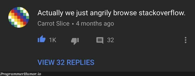 From video on what computer programmers do | programmer-memes, computer-memes, stackoverflow-memes, stack-memes, program-memes, overflow-memes, ide-memes | ProgrammerHumor.io