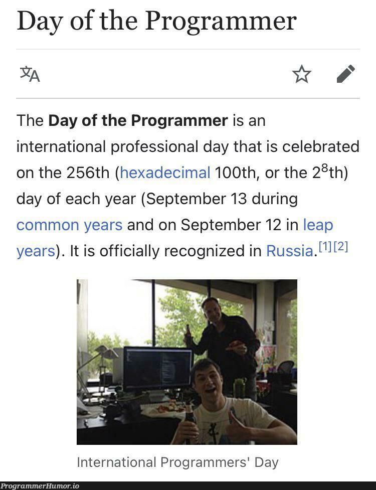 Happy International Day Of The Programmer, fellow programmers. May the stackoverflow stay by your side | programmer-memes, stackoverflow-memes, stack-memes, program-memes, overflow-memes, IT-memes, ide-memes | ProgrammerHumor.io