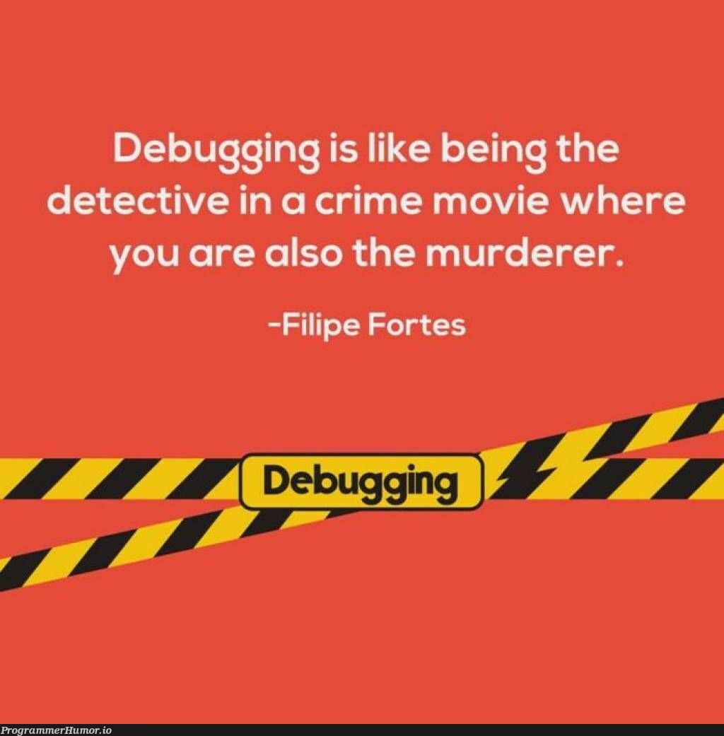 Debugging. | debugging-memes, bug-memes, debug-memes | ProgrammerHumor.io