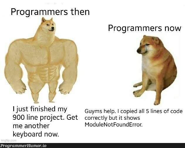 Oh no. The tutorials didn't mention pip. | programmer-memes, code-memes, program-memes, lines of code-memes, error-memes, IT-memes, pip-memes | ProgrammerHumor.io