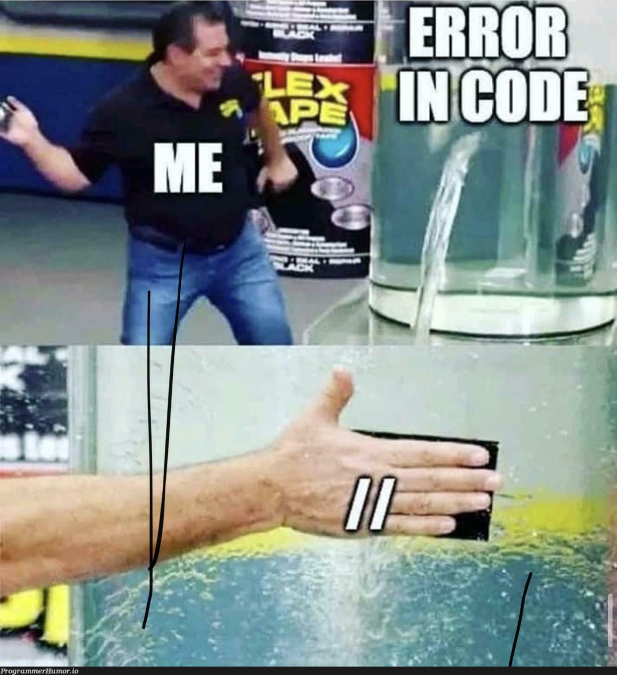 There no errors if there’s no code | code-memes, errors-memes, error-memes | ProgrammerHumor.io