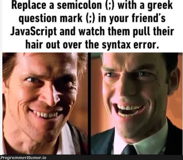 The og trojan... wait nvm thats roman | javascript-memes, java-memes, error-memes, semicolon-memes, vm-memes, syntax error-memes | ProgrammerHumor.io