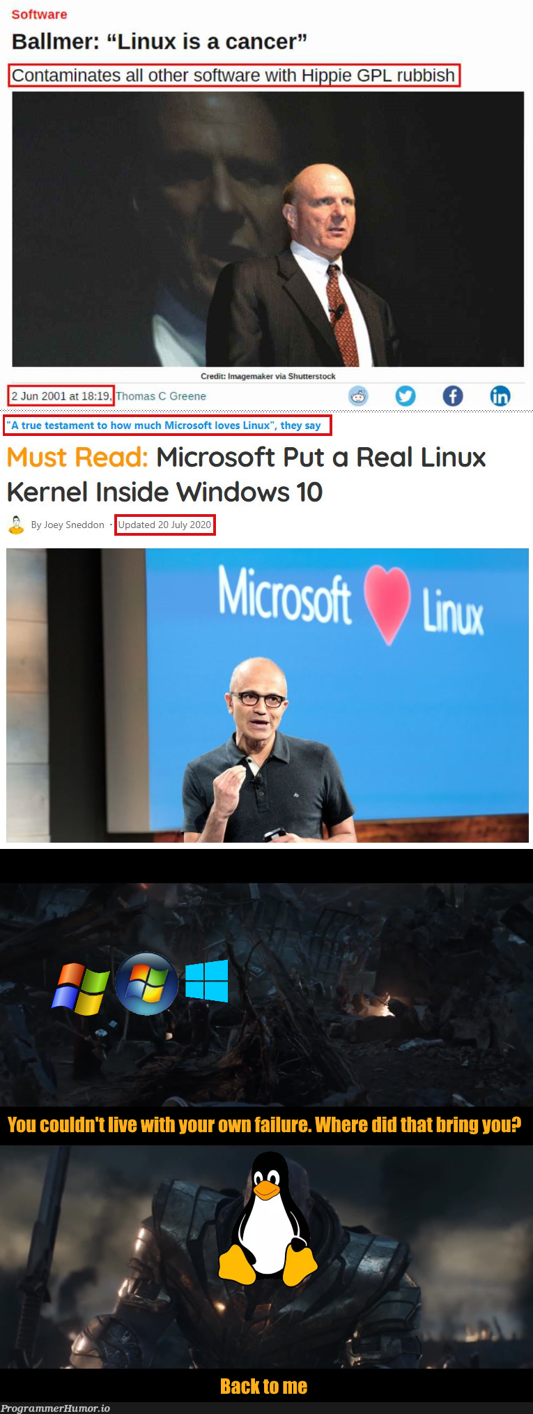 i am inevitable | software-memes, linux-memes, ux-memes, test-memes, windows-memes, image-memes, microsoft-memes, ide-memes, kernel-memes | ProgrammerHumor.io