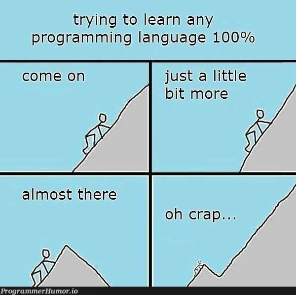 Learning any programming language | programming-memes, program-memes, try-memes, language-memes, programming language-memes | ProgrammerHumor.io