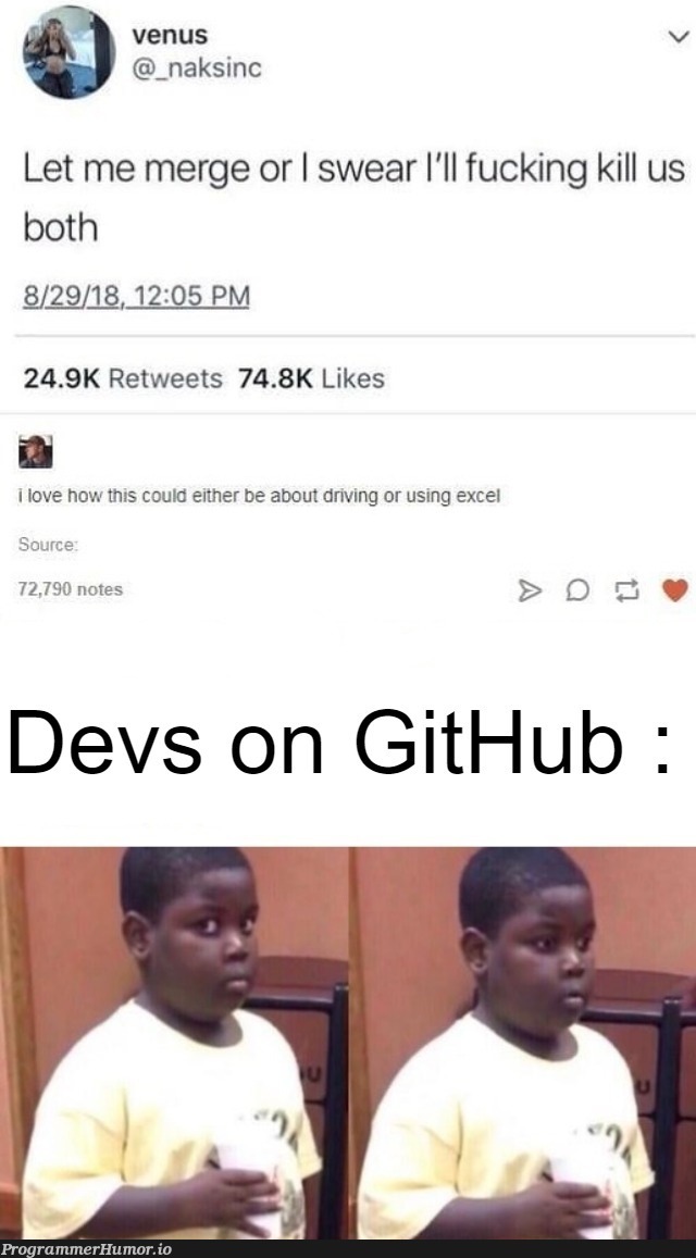 Merge Request | excel-memes, bot-memes, retweet-memes | ProgrammerHumor.io