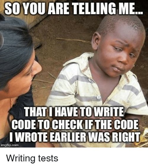 Writing tests | code-memes, test-memes, tests-memes | ProgrammerHumor.io