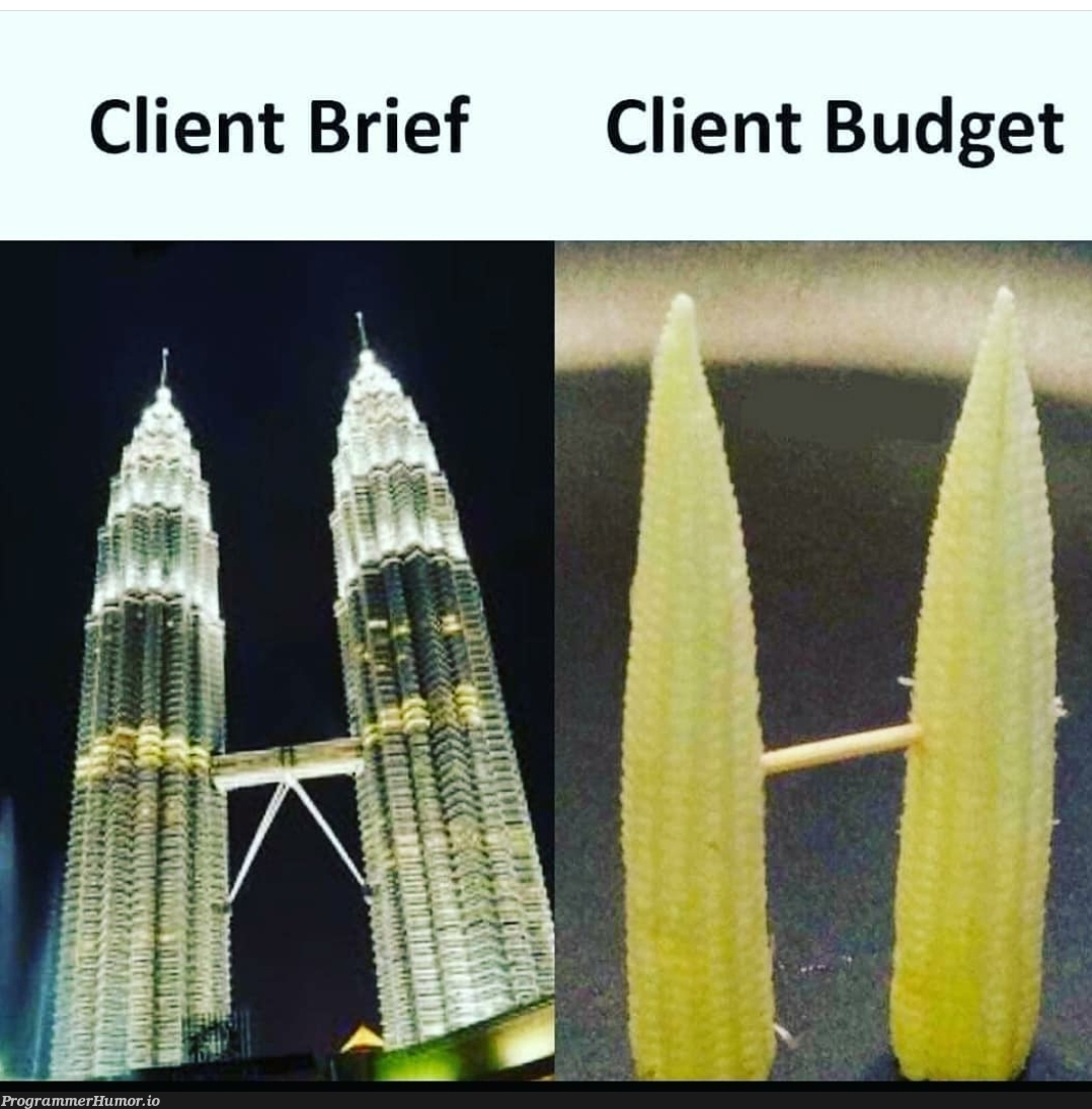 Client Brief vs Budget | c-memes, cli-memes | ProgrammerHumor.io