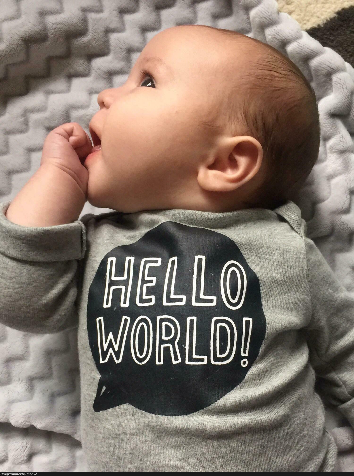 My wife doesn’t understand how cool this shirt actually is on our first-born son. | ProgrammerHumor.io