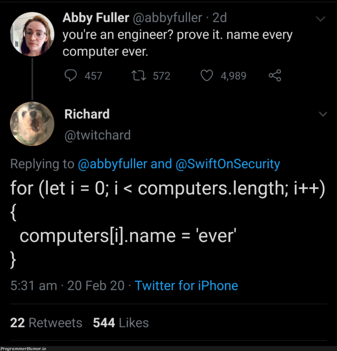 Naming every computer ever | computer-memes, engineer-memes, iphone-memes, security-memes, swift-memes, twitter-memes, retweet-memes | ProgrammerHumor.io