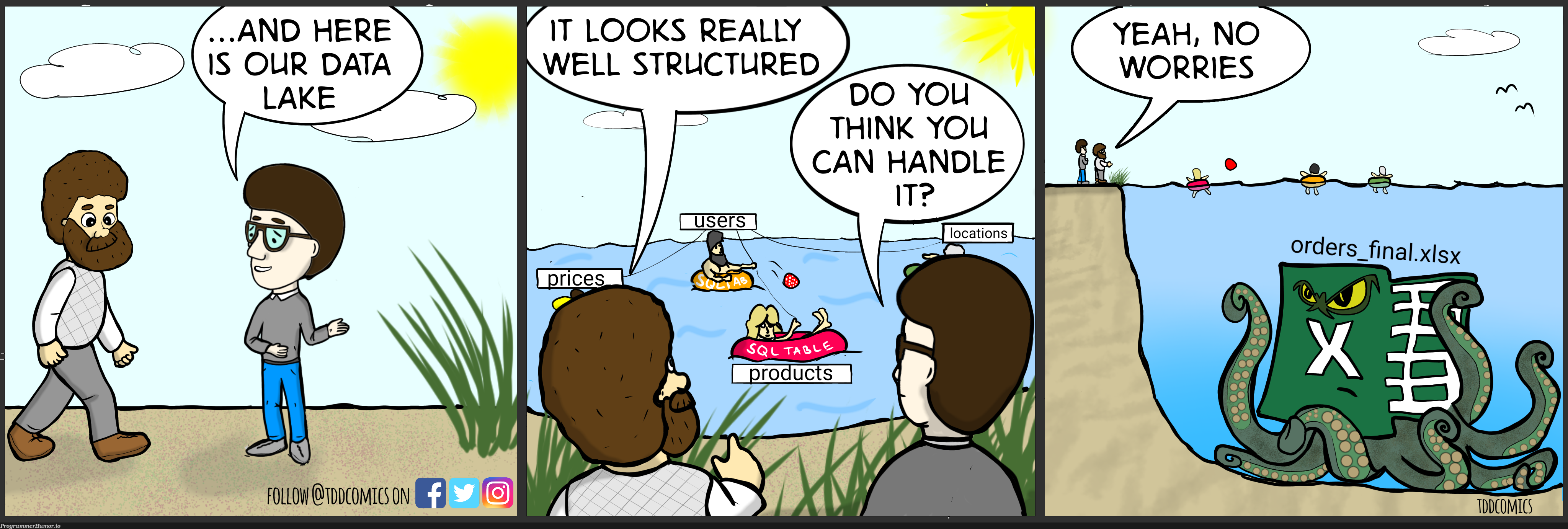 The secret component of every data lake | data-memes, component-memes | ProgrammerHumor.io