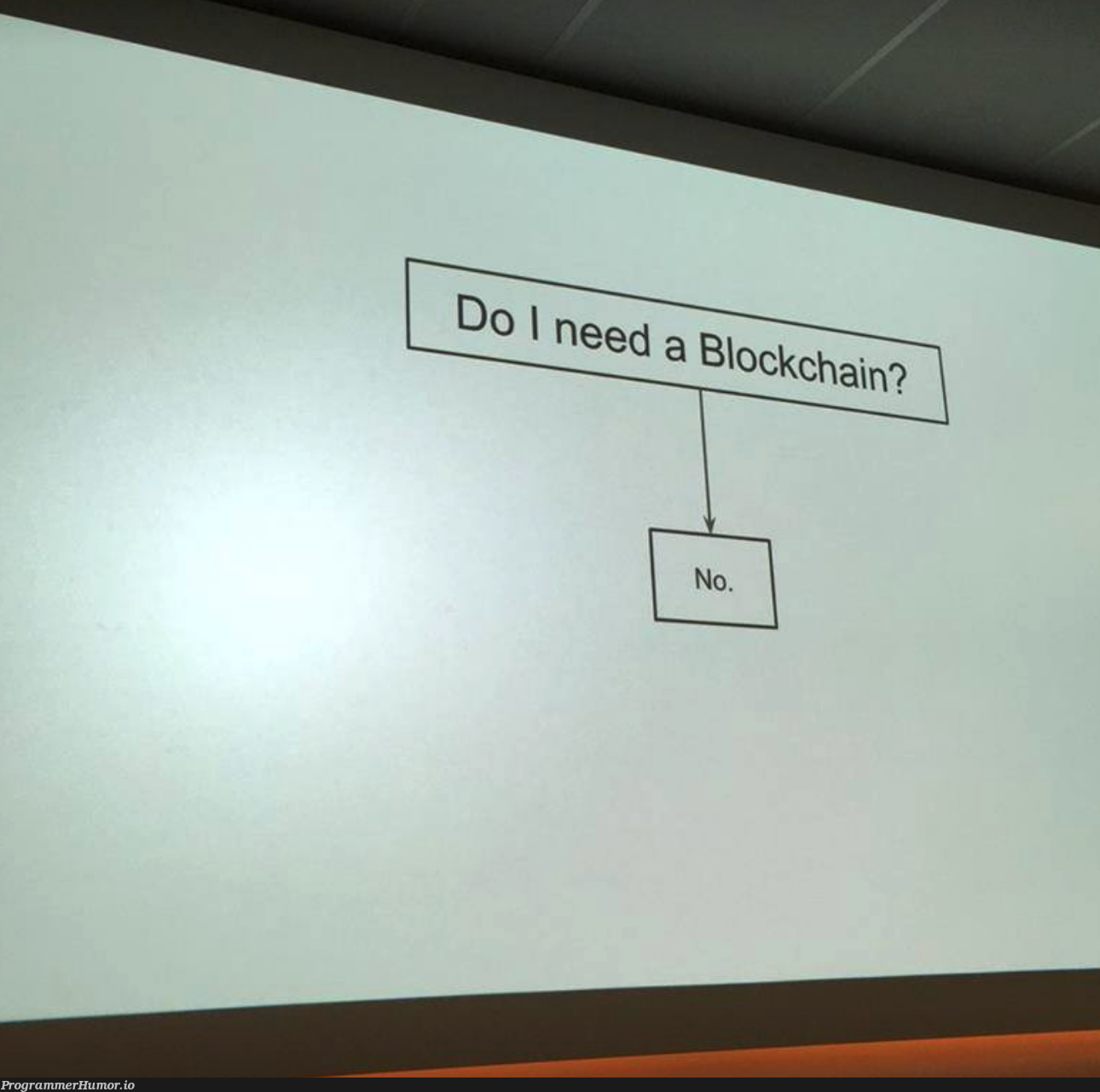 Slide about blockchains... | loc-memes, lock-memes, blockchain-memes, ide-memes | ProgrammerHumor.io