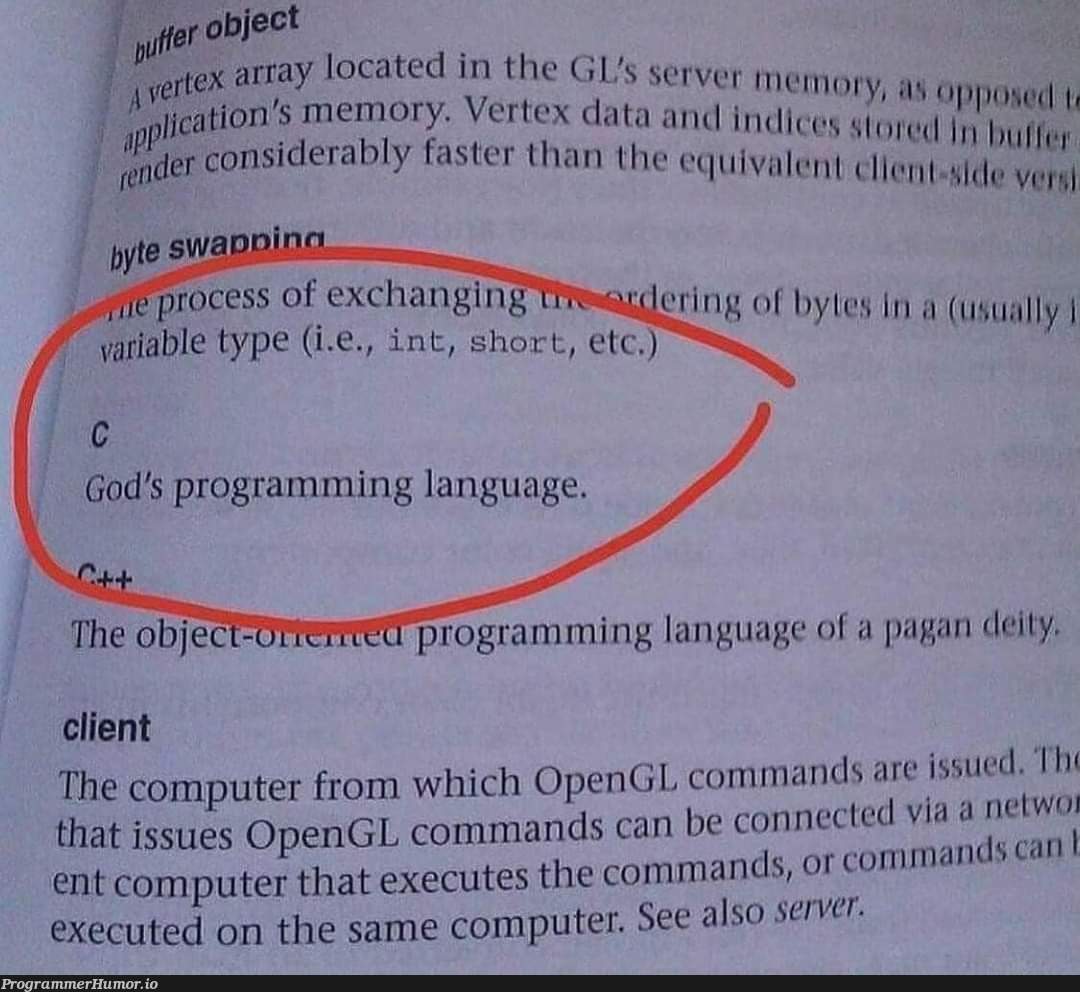 Bruh! (P.S. - don't miss out the C++ one, below C) | programming-memes, computer-memes, program-memes, server-memes, array-memes, c++-memes, loc-memes, command-memes, data-memes, object-memes, cli-memes, ide-memes, language-memes, programming language-memes | ProgrammerHumor.io