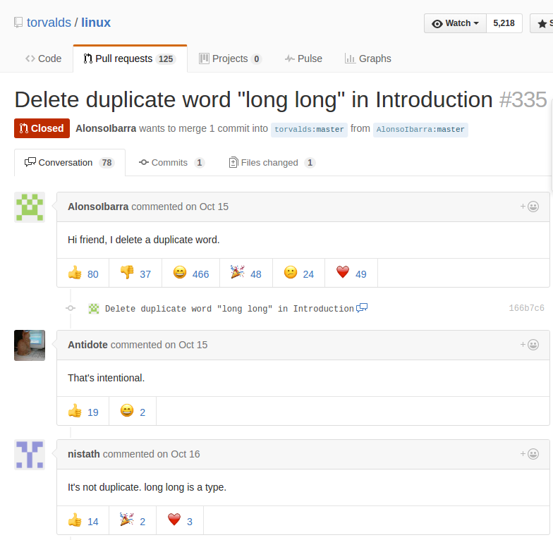 Pull request: Delete duplicate word "long long" | code-memes, linux-memes, ux-memes, graphs-memes, IT-memes, comment-memes, graph-memes | ProgrammerHumor.io