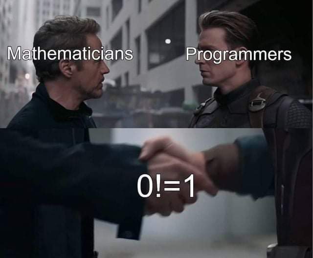 ! = Factorial = not | ProgrammerHumor.io