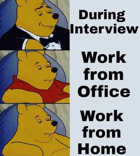 Ironically the third one is more productive | product-memes, interview-memes | ProgrammerHumor.io