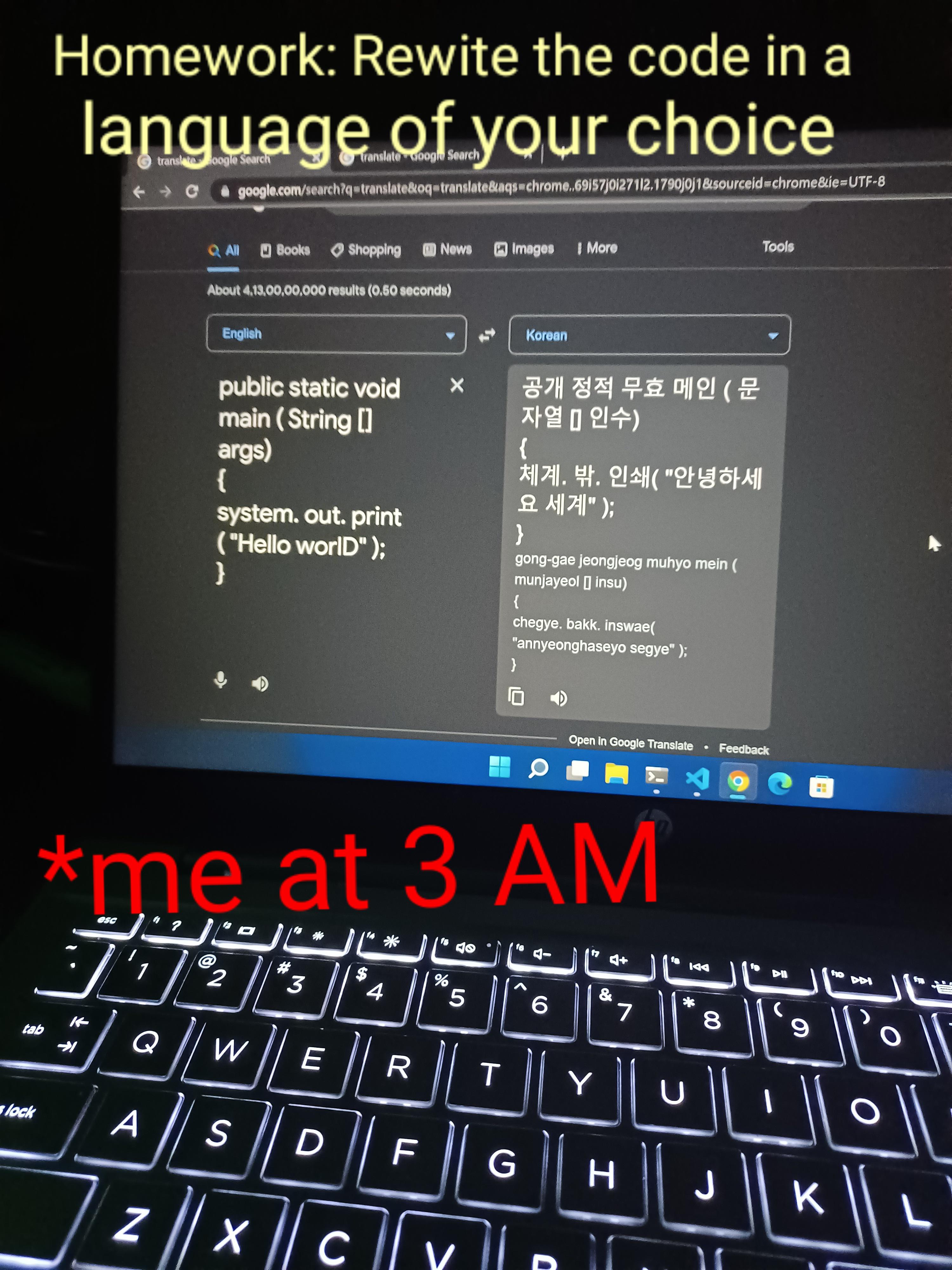 I dont understand korean tho | code-memes, image-memes, cs-memes, public-memes | ProgrammerHumor.io