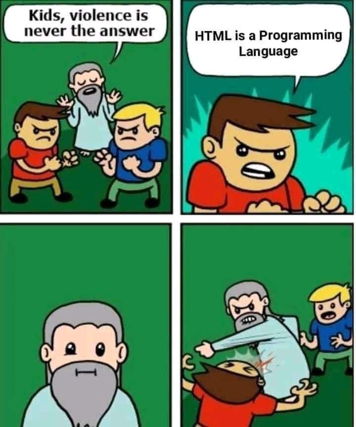 No one tolerate this!! | programming-memes, html-memes, program-memes, ML-memes, language-memes, programming language-memes | ProgrammerHumor.io