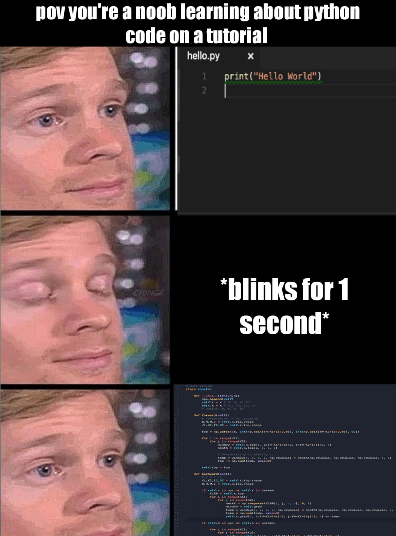 Beginner pain | python-memes | ProgrammerHumor.io