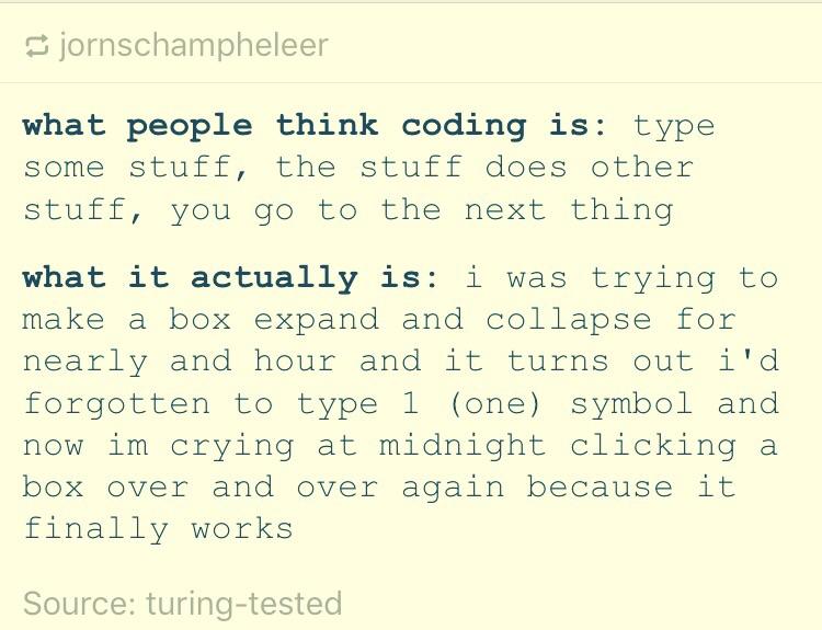 What people think coding is... | coding-memes, try-memes, test-memes, cli-memes, tested-memes, IT-memes | ProgrammerHumor.io